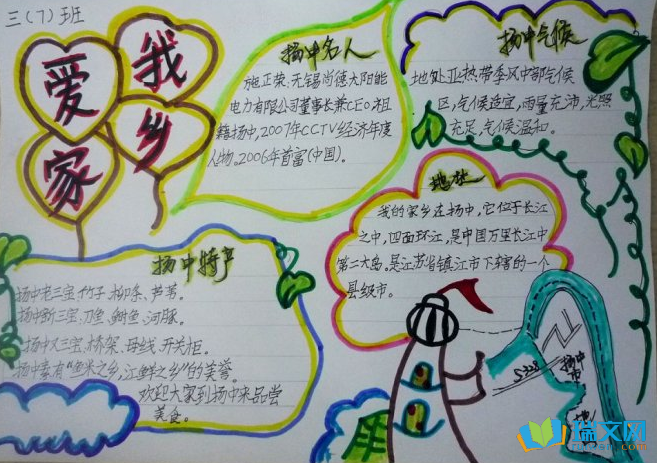 关于我的家乡手抄报 关于我的家乡手抄报